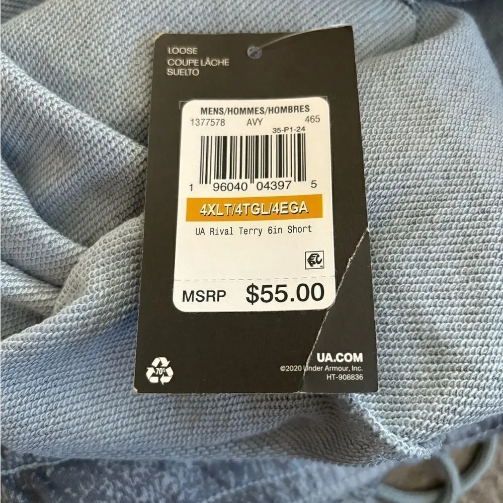 Under armour men’s rival terry 6in shorts